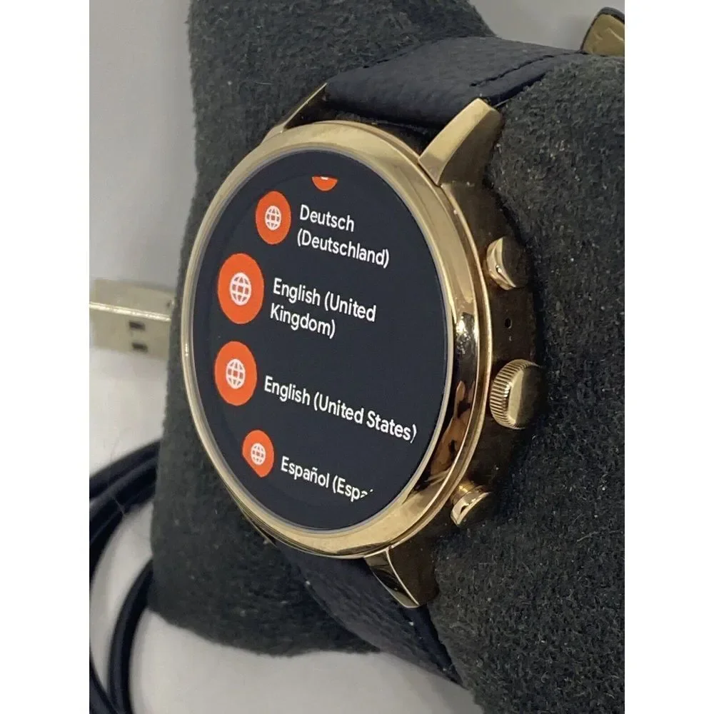 Fossil Venture HR Gen 4 FTW6020 Women Black Leather Digital Sport Smartwatch